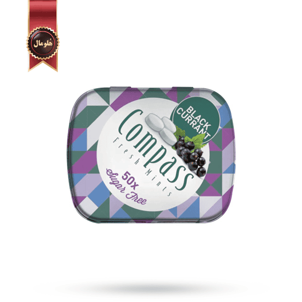 قرص خوشبوکننده دهان کامپس compass مدل توت سیاه black currant