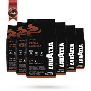 6 بسته دانه قهوه لاوازا اکسپرت lavazza expert مدل کرما کلاسیک Crema classica یک کیلویی