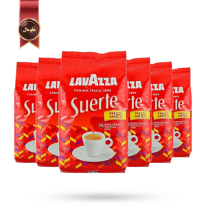 6 بسته دانه قهوه لاوازا lavazza مدل سورته Suerte یک کیلویی