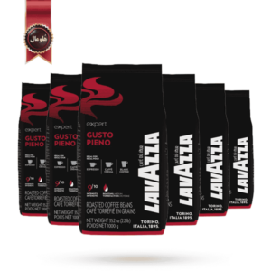 6 بسته دانه قهوه لاوازا اکسپرت lavazza expert مدل گاستو پاینو Gusto pieno یک کیلویی