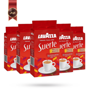 6 عدد پودر قهوه لاوازا lavazza مدل سورته Suerte وزن 250 گرم