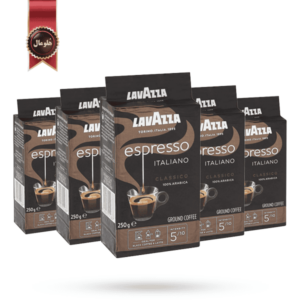 6 عدد پودر قهوه لاوازا lavazza مدل اسپرسو espresso وزن 250 گرم