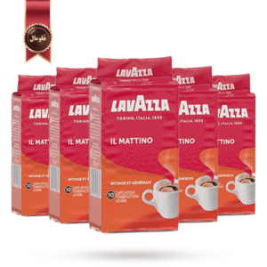 6 عدد پودر قهوه لاوازا lavazza مدل ایل ماتینو il mattino وزن 250 گرم