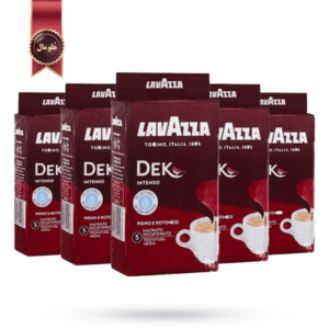 6 عدد پودر قهوه لاوازا lavazza مدل دک اینتنسو Dek intenso وزن 250 گرم
