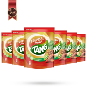 6 بسته پودر شربت تانج tang مدل میوه های گرمسیری tropical وزن 375 گرم