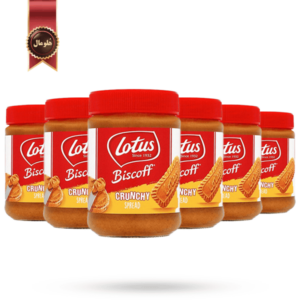 6 عدد کرم بیسکویت لوتوس Lotus مدل کرانچی Crunchy وزن 380 گرم