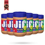 6 عدد کره بادام زمینی جیف jif مدل کرانچی crunchy وزن 454 گرم