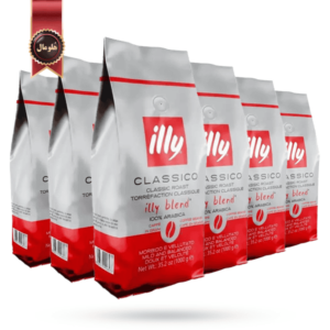 6 بسته دانه قهوه ایلی illy مدل کلاسیکو Classico وزن یک کیلویی