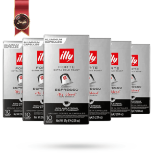 6 بسته کپسول قهوه ایلی illy مدل فورته اسپرسو forte espresso پک 10 تایی