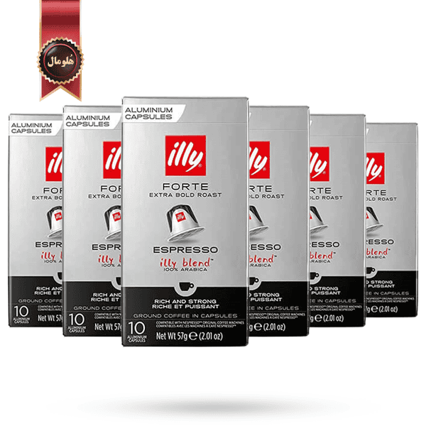 6 بسته کپسول قهوه ایلی illy مدل فورته اسپرسو forte espresso پک 10 تایی