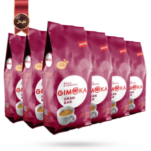 6 بسته دانه قهوه جیموکا gimoka مدل گرن بار gran bar یک کیلویی