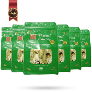 6 بسته چای بارمال bharmal مدل چای سبز طبیعی natural green tea وزن 250 گرم