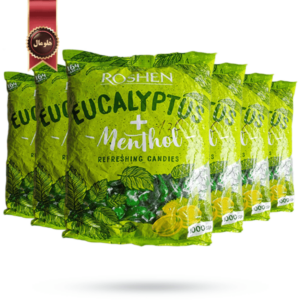 6 بسته آبنبات نعنایی روشن roshen مدل اکالیپتوس + نعنا eucalyptus+menthol یک کیلویی