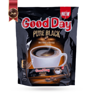 قهوه فوری گوددی goodday مدل سیاه خالص pure black پک 40 ساشه ای