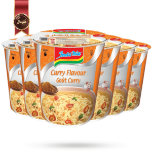6 عدد نودل لیوانی اندومی indomie مدل کاری Curry وزن 60 گرم