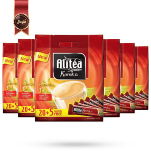 6 بسته چای علی تی Alitea مدل کرک karak پک 25 ساشه ای