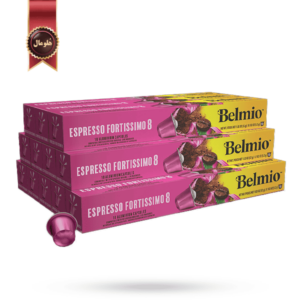 12 بسته کپسول قهوه بلمیو belmio مدل اسپرسو فورتیسیمو 8 espresso fortissimo پک 10 تایی