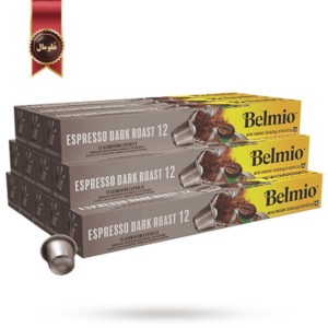 12 بسته کپسول قهوه بلمیو belmio مدل اسپرسو دارک رست 12 Espresso Dark Roast پک 10 تایی