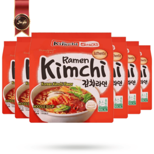 6 بسته نودل سامیانگ samyang مدل رامن کیمچی ramen kimchi وزن 120 گرم پک 5 تایی