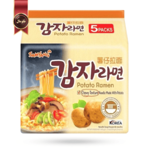 نودل سامیانگ samyang مدل رامن سیب زمینی potato ramen وزن 120 گرم پک 5 تایی