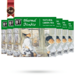 6 بسته چای تی بگ بارمال bharmal مدل چای سبز طبیعی natural green tea پک 50 تایی