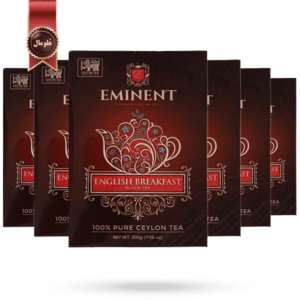 6 عدد چای سیاه امیننت eminent مدل صبحانه انگلیسی english breakfast وزن 200 گرم