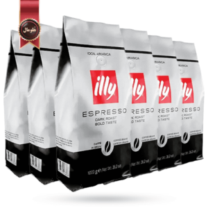 6 عدد قهوه ایلی illy مدل اسپرسو دارک رست espresso dark roast یک کیلویی