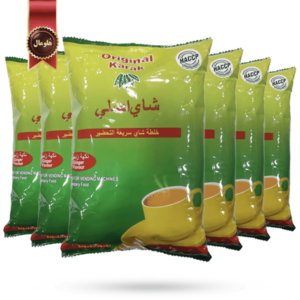 6 بسته چای کرک اصلی original karak مدل طعم زنجبیل ginger flavour یک کیلویی
