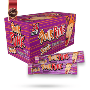 24 عدد پاستیل سورپانک Sour punk مدل بلوبری Blueberry وزن 40 گرم