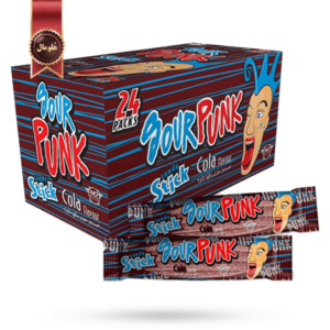 24 عدد پاستیل سورپانک Sour punk مدل کولا cola وزن 40 گرم