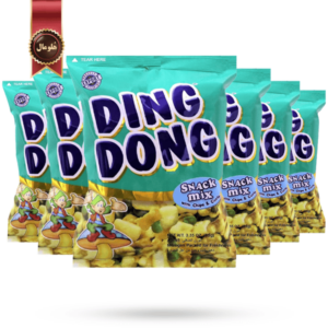 6 عدد اسنک میکس دینگ دونگ ding dong مدل چیپس فرفری chips & curls وزن 100 گرم