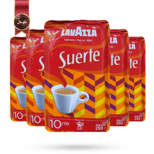 6 عدد پودر قهوه لاوازا lavazza مدل سورته موکاپات Suerte mokapot وزن 250 گرم