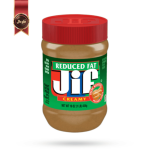 کره بادام زمینی جیف jif مدل کم چرب reduced fat وزن 454 گرم