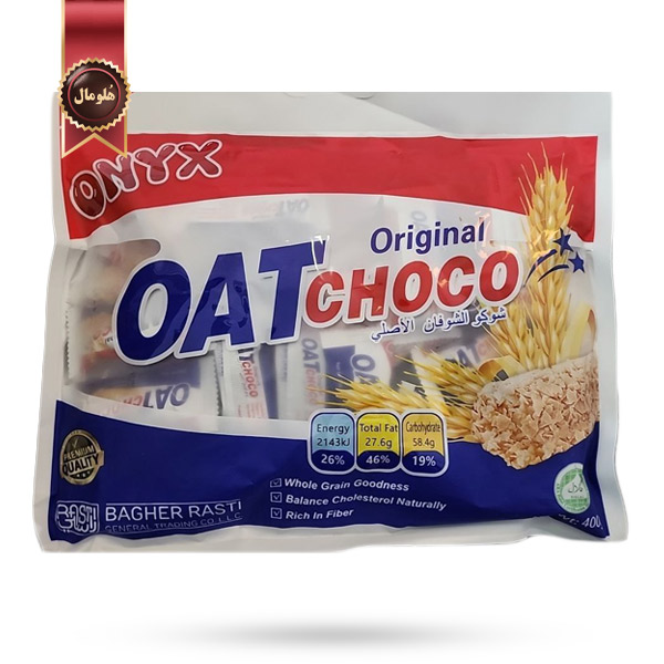شکلات غلات اوت چوکو Oat choco مدل onyx وزن 400 گرمی