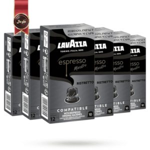 6 بسته کپسول قهوه لاوازا lavazza مدل استاد ریسترتو maestro ristretto پک 10 تایی