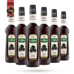 6 عدد سیروپ تیزر Teisseire Syrup مدل توت سیاه mûre وزن 700 گرم