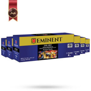 6 بسته چای تی بگ امیننت eminent مدل ارل گری earl grey پک 25 تایی