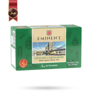 چای تی بگ امیننت eminent مدل سیلان هلدار ceylon cardamom پک 50 تایی