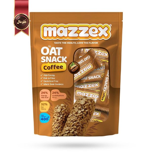 شکلات غلات اوت چوکو قهوه Oat choco مدل mazzex وزن 400 گرم (اورجینال)