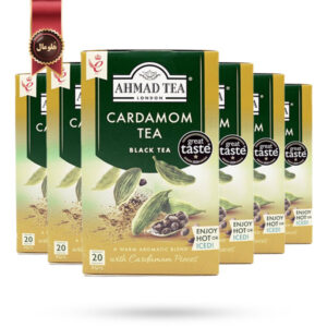 6 بسته چای احمد Ahmad Tea مدل هلدار cardamom tea پک 20 تایی