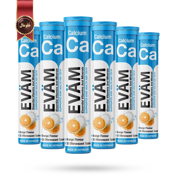 6 بسته قرص جوشان ایوام evam مدل کلسیم Calcium
