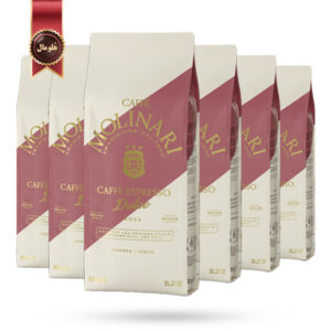 6 بسته دانه قهوه مولیناری Molinari مدل دولچه رزا Dolce Rosa یک کیلویی