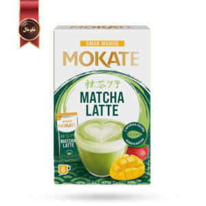 ماچا لاته موکاته Mokate مدل طعم انبه flavour Mango پک 6 ساشه ای