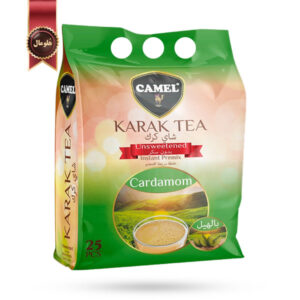 چای کرک بدون شکر کمل Camel مدل با طعم هل Cardamom پک 25 ساشه ای