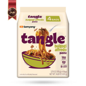 نودل تانگل سامیانگ samyang Tangle مدل بولگوگی آلفردو Bulgogi Alfredo وزن 105 گرم پک 4 تایی