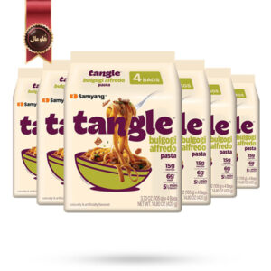 6 بسته نودل تانگل سامیانگ samyang Tangle مدل بولگوگی آلفردو Bulgogi Alfredo وزن 105 گرم پک 4 تایی