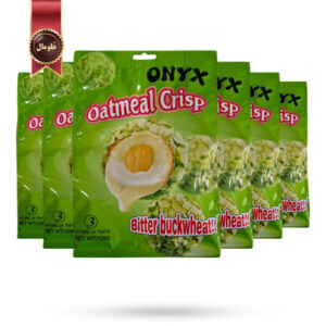 6 بسته بیسکوییت اوت میل اونیکس onyx مدل گندم‌ سیاه تلخ Bitter buckwheat وزن 128 گرم