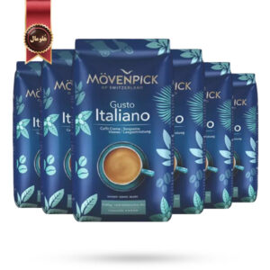 6 بسته دانه قهوه موون پیک Movenpick مدل گوست ایتالیانو Gusto Italiano یک کیلویی