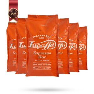 6 بسته دانه قهوه لوکافه Lucaffe مدل اسپرسو بار Espresso Bar وزن 1000 گرم