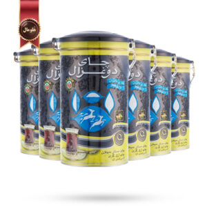 6 عدد چای قوطی دو غزال Do Ghazal مدل ارل گری Earl grey وزن 400 گرم